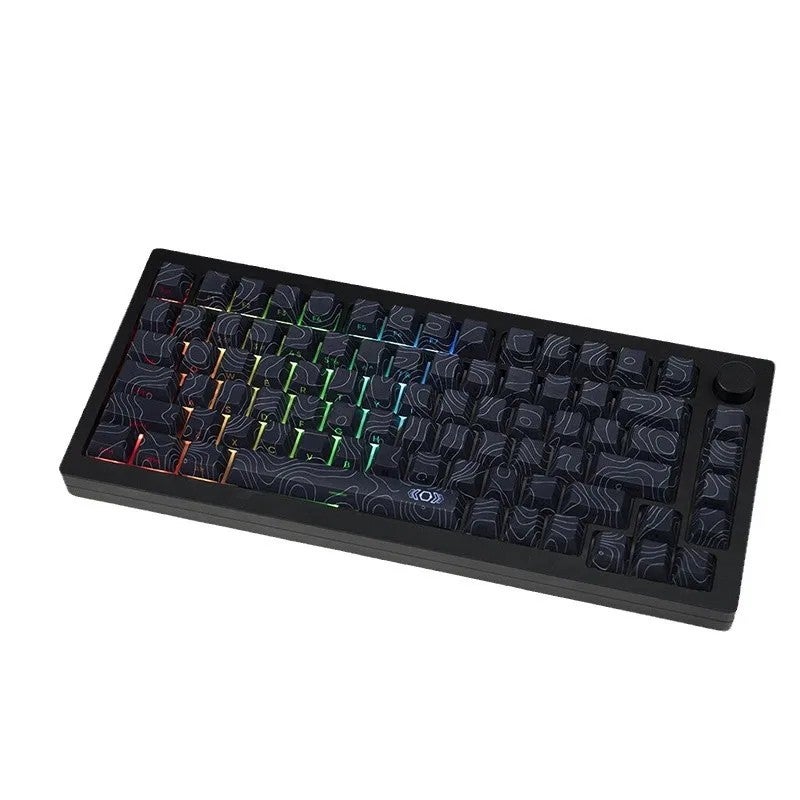 Y&D Cherry Profile Double Shot PBT Keycaps - 136 Keys Topography DYE-Sub Gaming Keyboard Keycap Set - Shine Side Print - Image 2